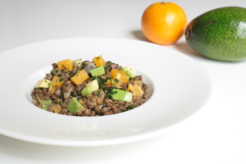 salade lentilles orange avocat